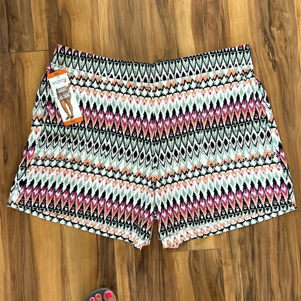 NEW Wildfox Multicolor Pull On Shorts